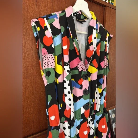 Nooworks Multicolor Abstract Magic Party Jumpsuit. Art by Ashley Mary. Medium. - Picture 13 of 16